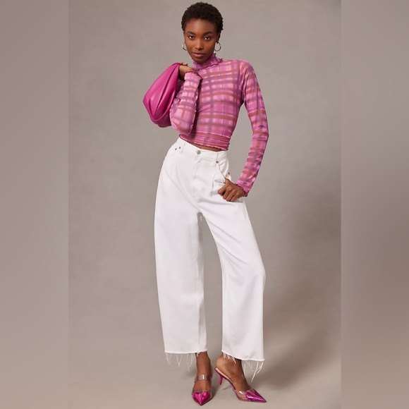 Anthropologie Pilcro Plaid Turtleneck Top - Picture 5 of 15